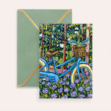 Blue Bike Fine Art Greeting Card