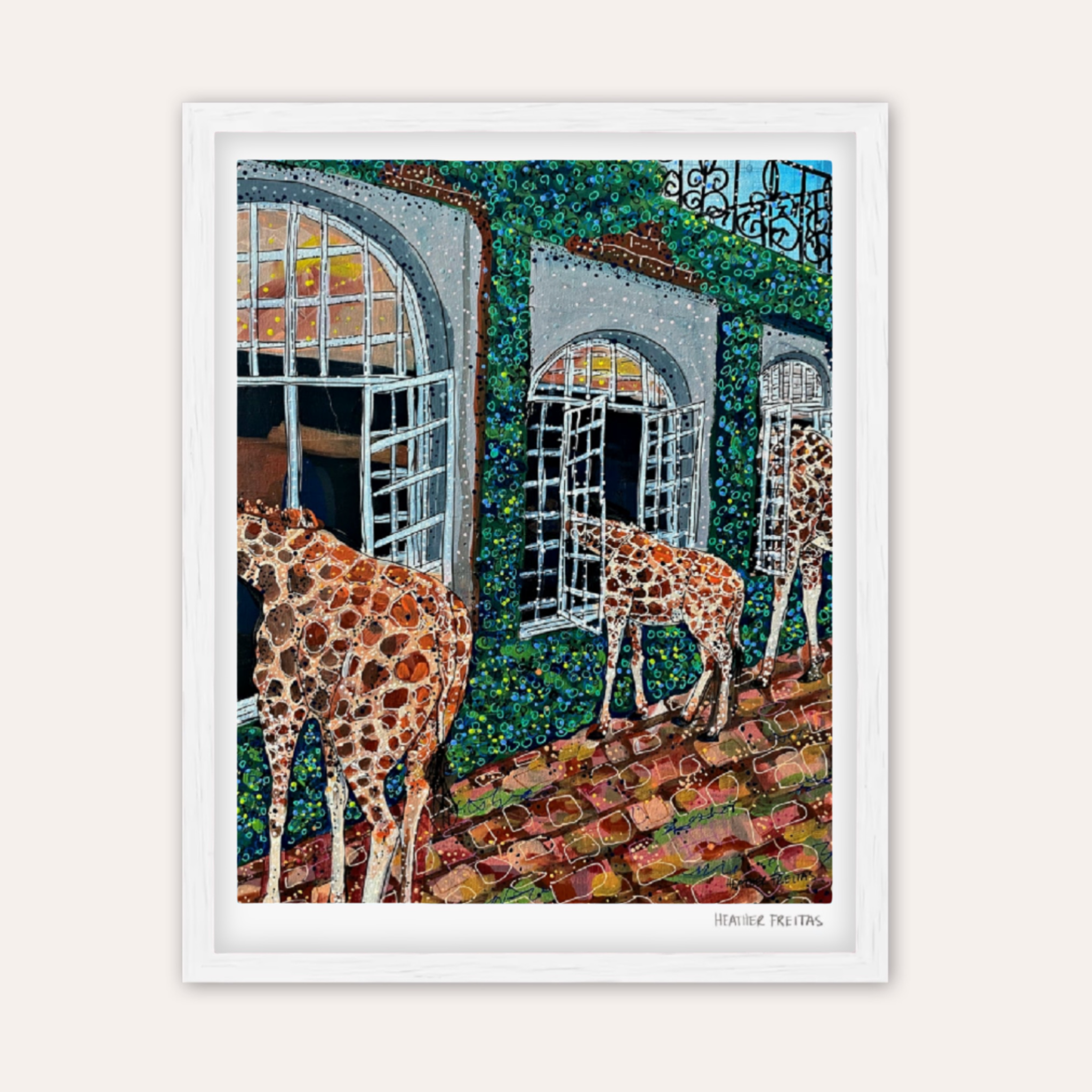Fine Dinging Giraffe Fine Art Print