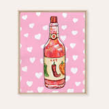 Hot Sauce Framed Fine Art Canvas Print