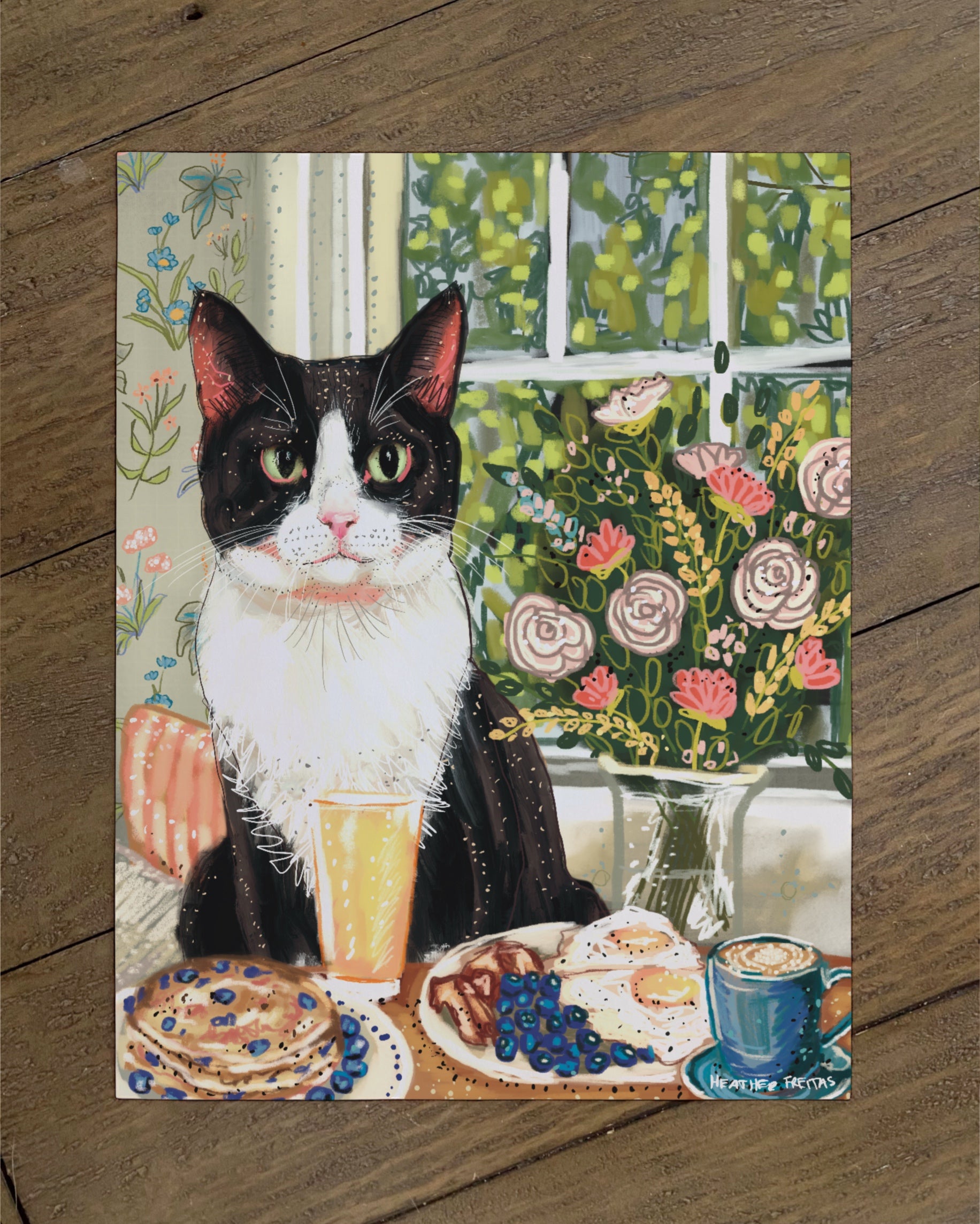 Tuxedo Cat / Build Your Own Fancy Feast Cat Paper Print