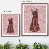 Havana Brown Cat Hand Signed Fine Art Print