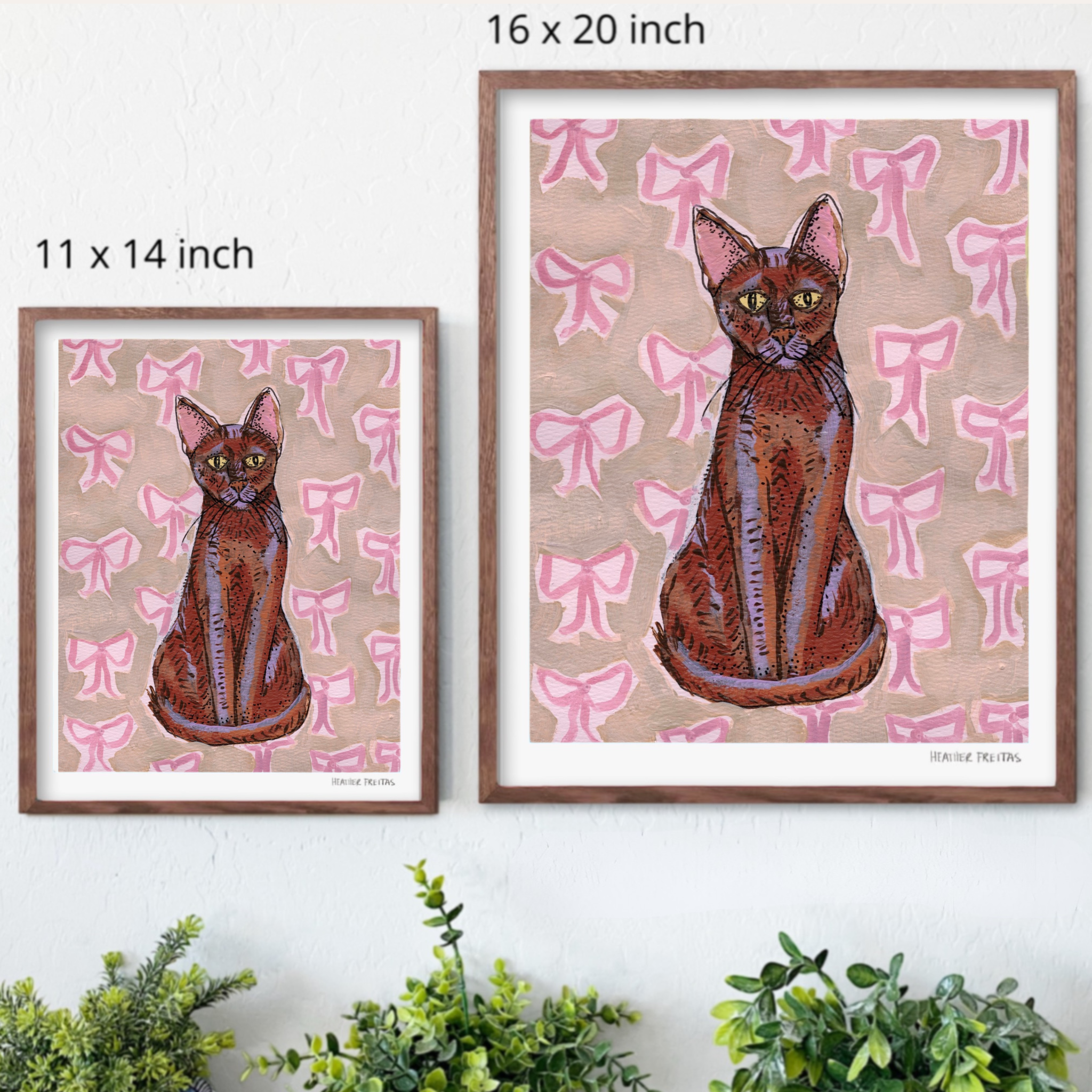 Havana Brown Cat Hand Signed Fine Art Print