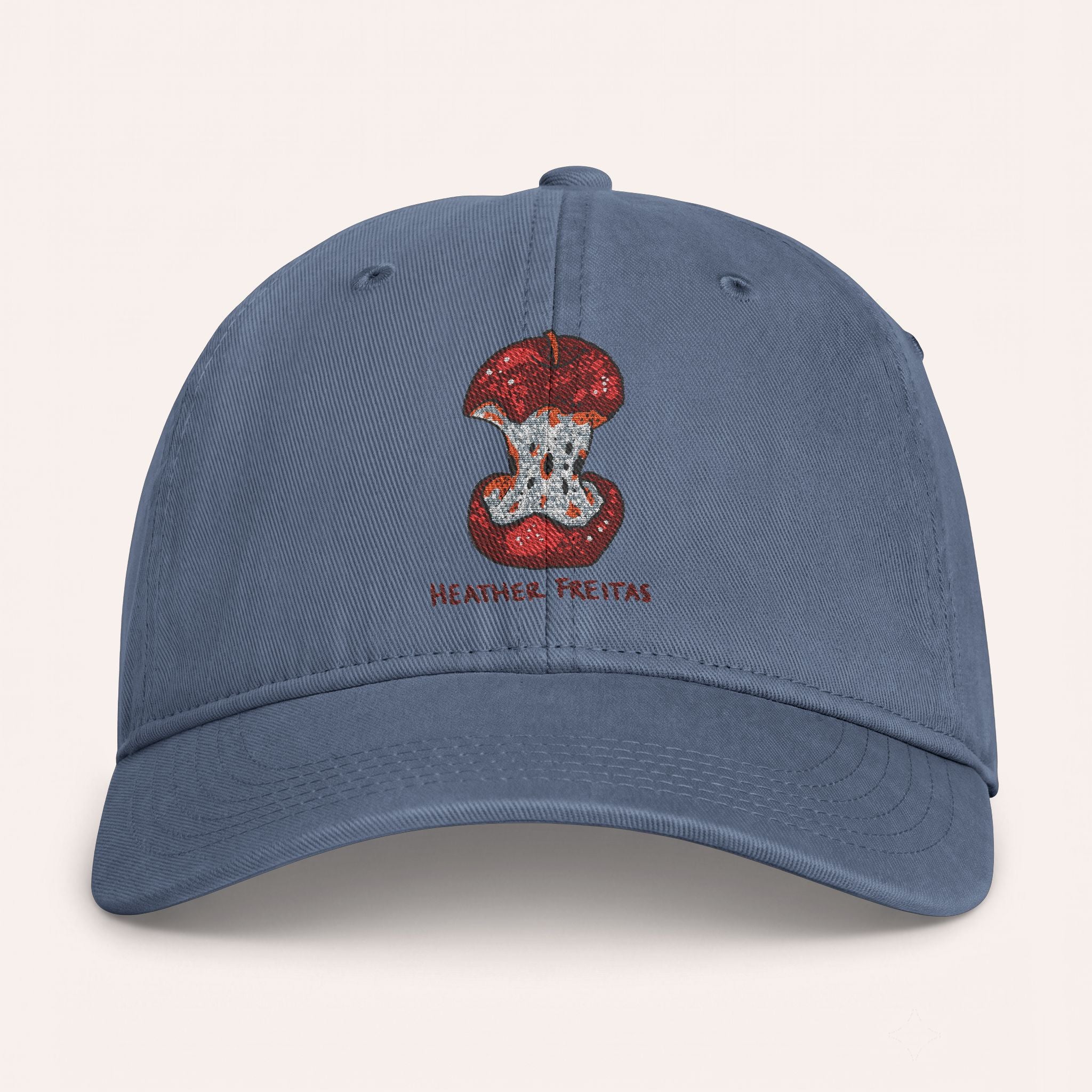 Eaten Apple Embroidered Cap