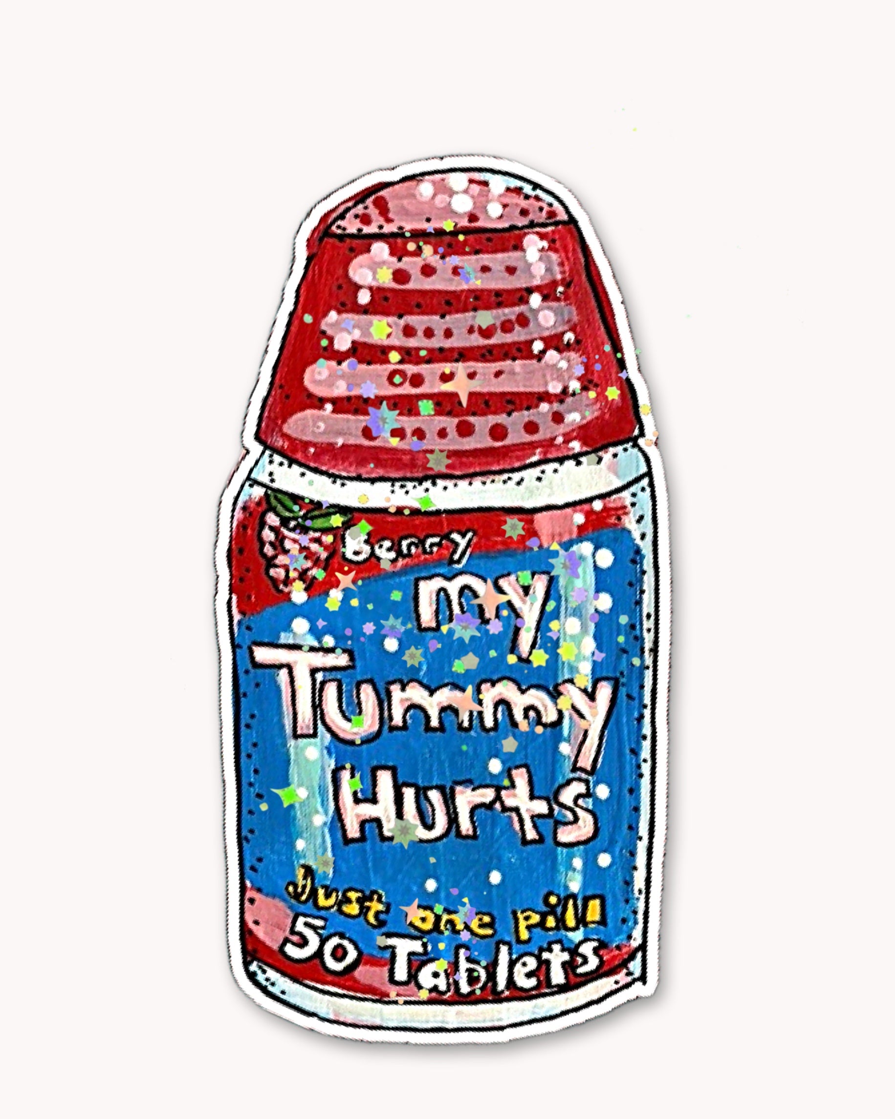 My Tummy Hurts Sticker