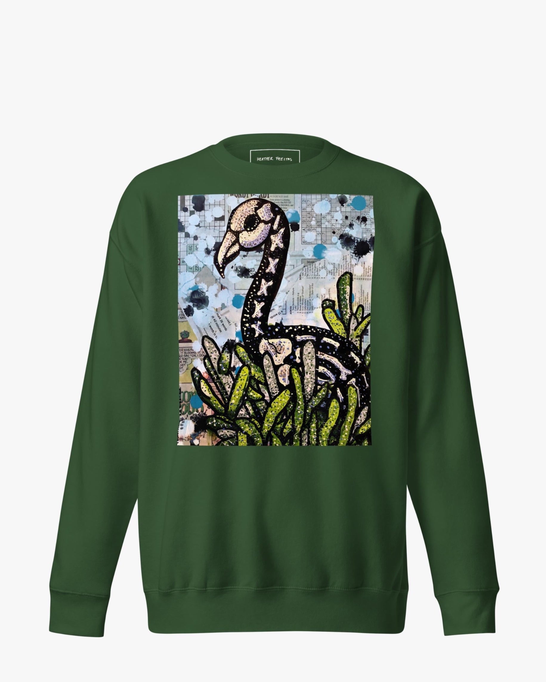 Punk Rock Flamingo Unisex Premium Sweatshirt