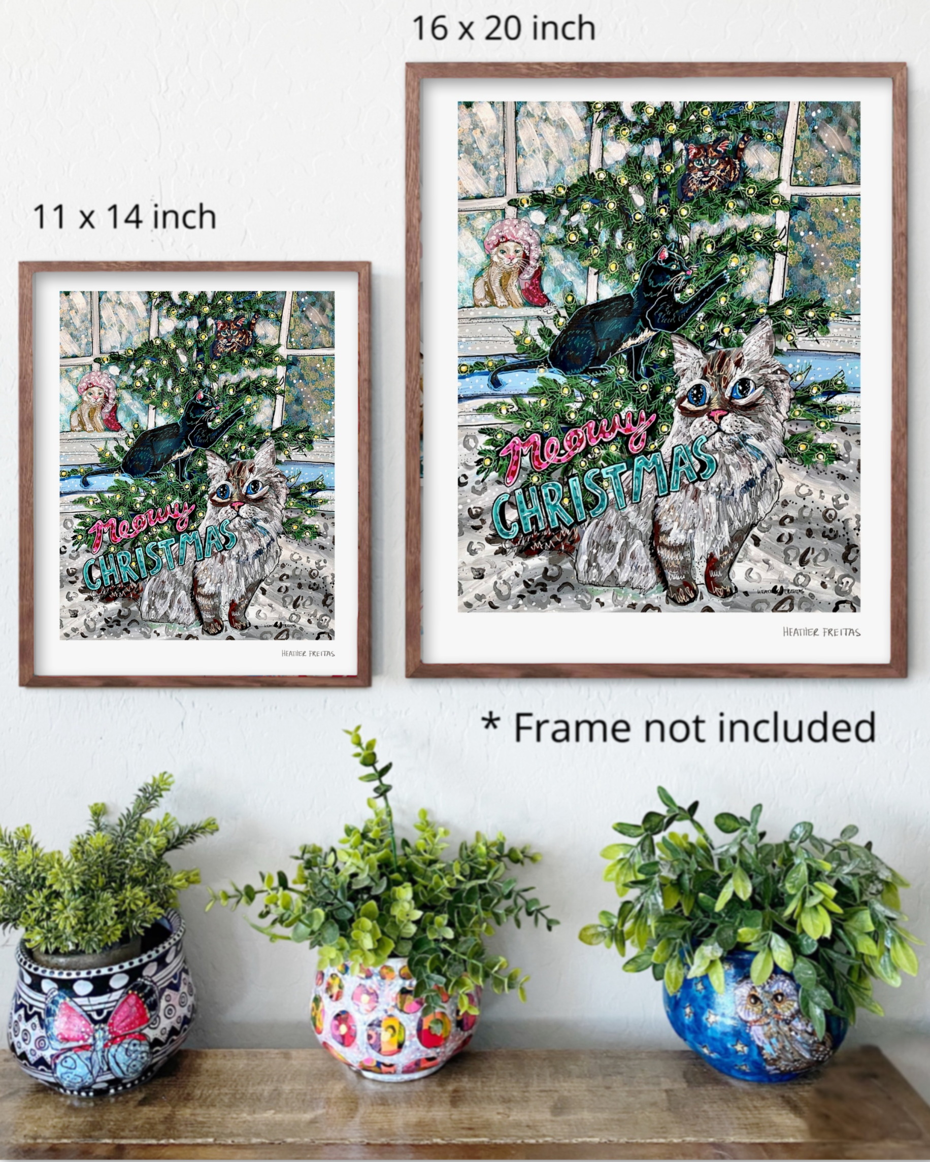 Meowy Christmas Fine Art Print