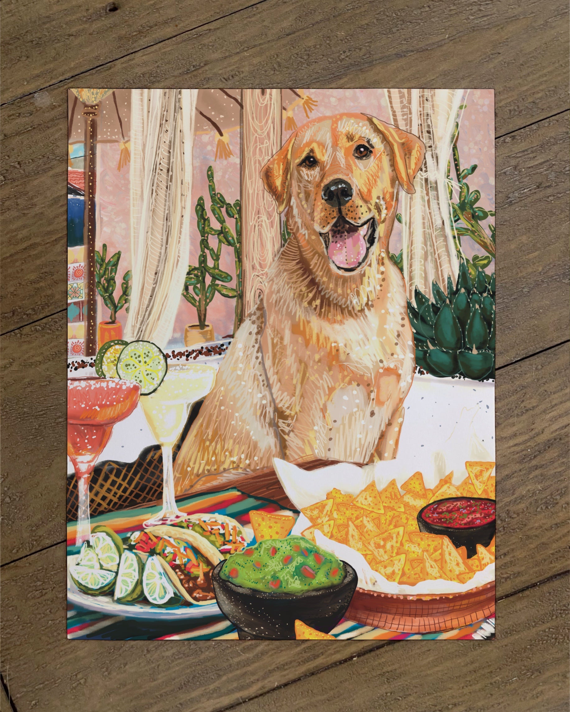 Labrador - Build Your Own Dining Dog Paper Print