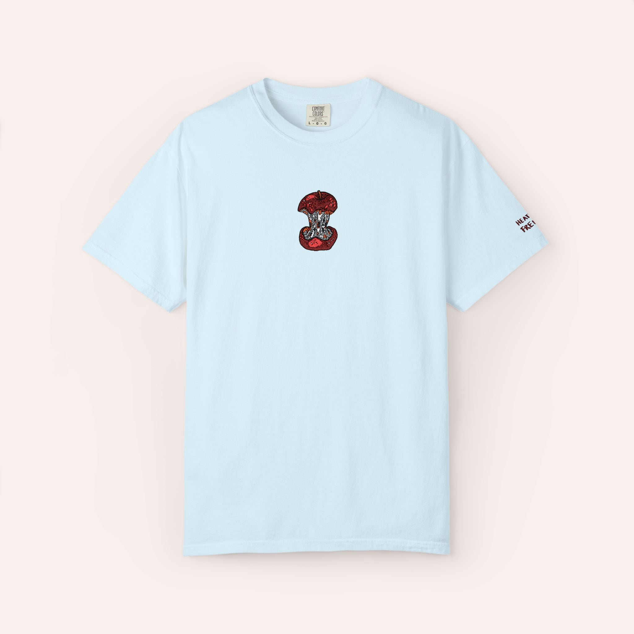 Eaten Apple Embroidered Cotton Tee