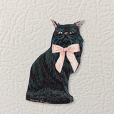 Black Persian Cat Magnet ( Die-Cut )