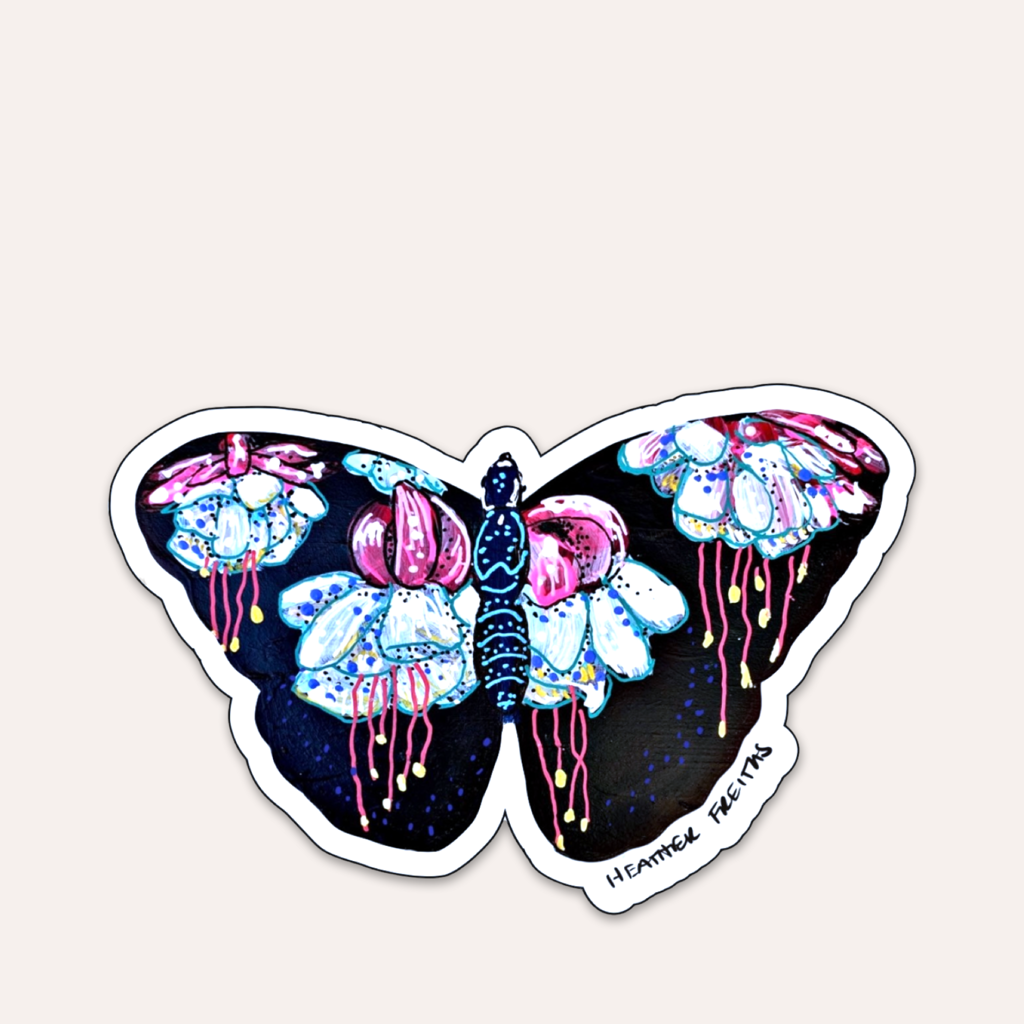 Bleeding Heart Butterfly Sticker