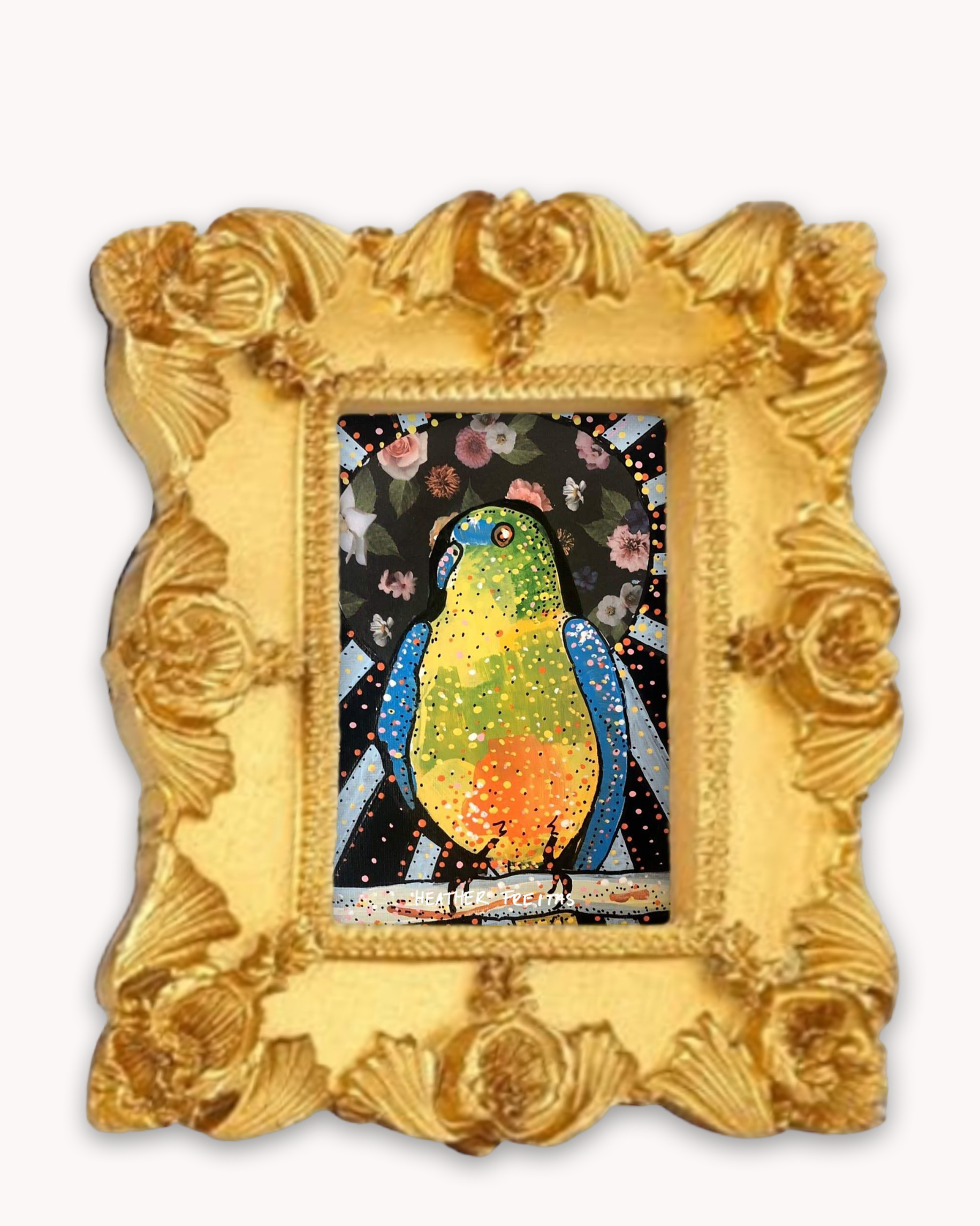 Thick Billed Parrot Framed Magnet ( Small )