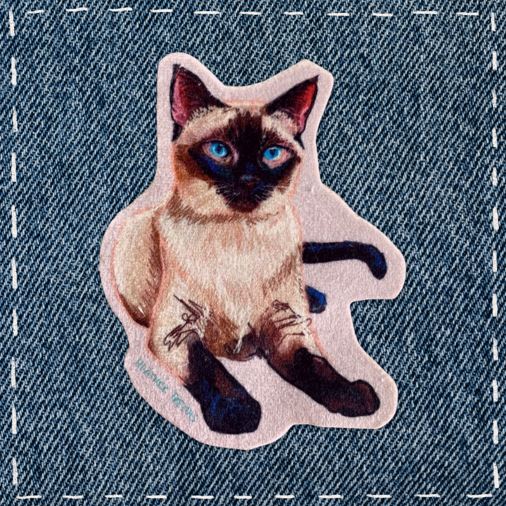 Siamese Cat - Sew On Velveteen Patch