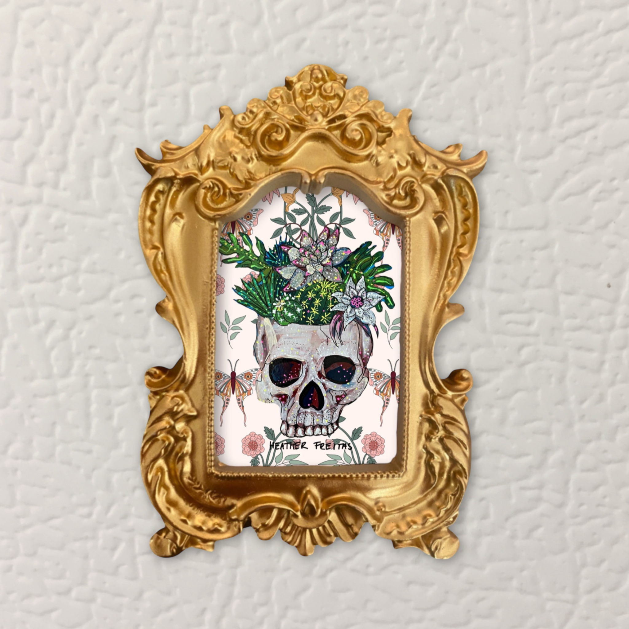 Desert Bloom Framed Small Magnet