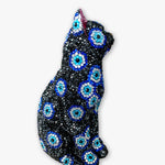 Black Cat Evil Eye Crystal Cat Sculpture - Heather Freitas - fine art home deccor
