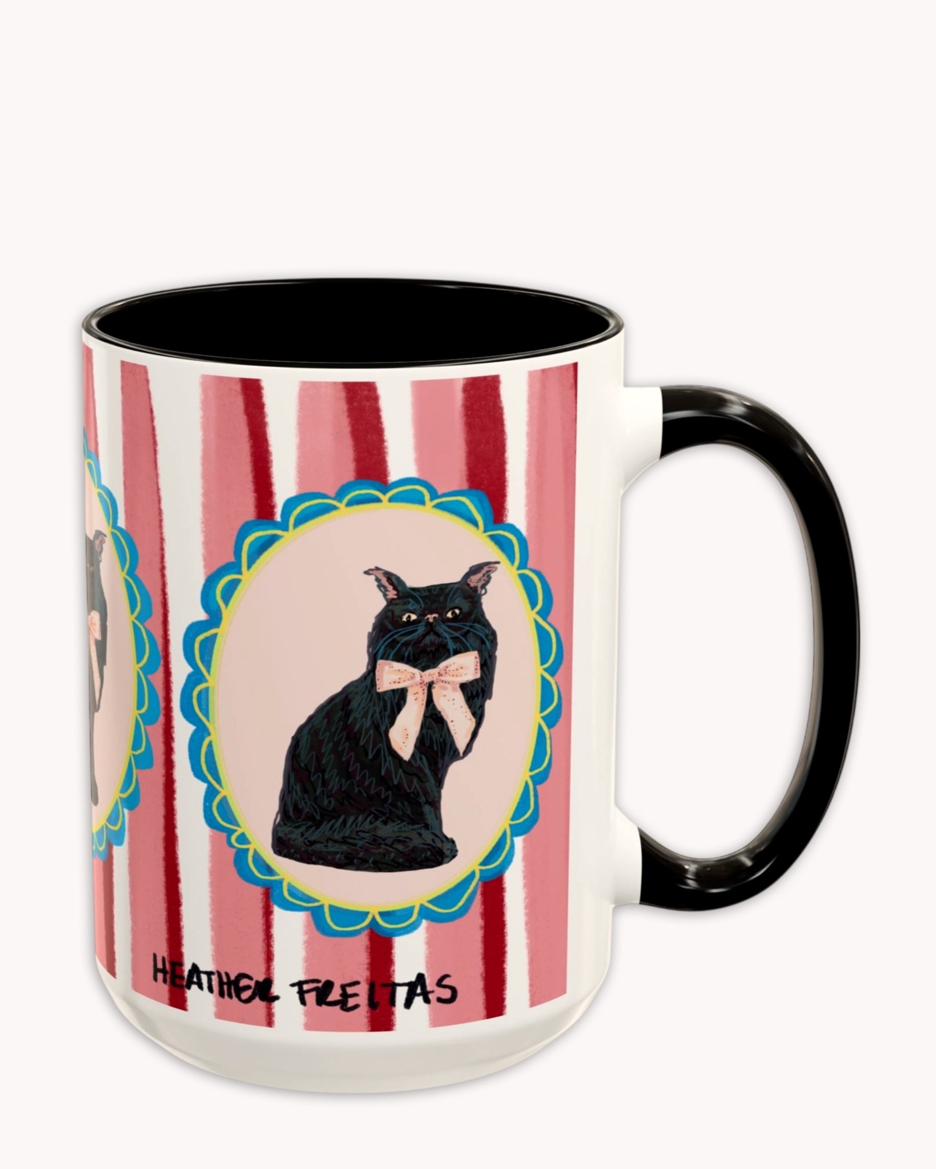 Black Persian Cat Coffee Mug 15oz