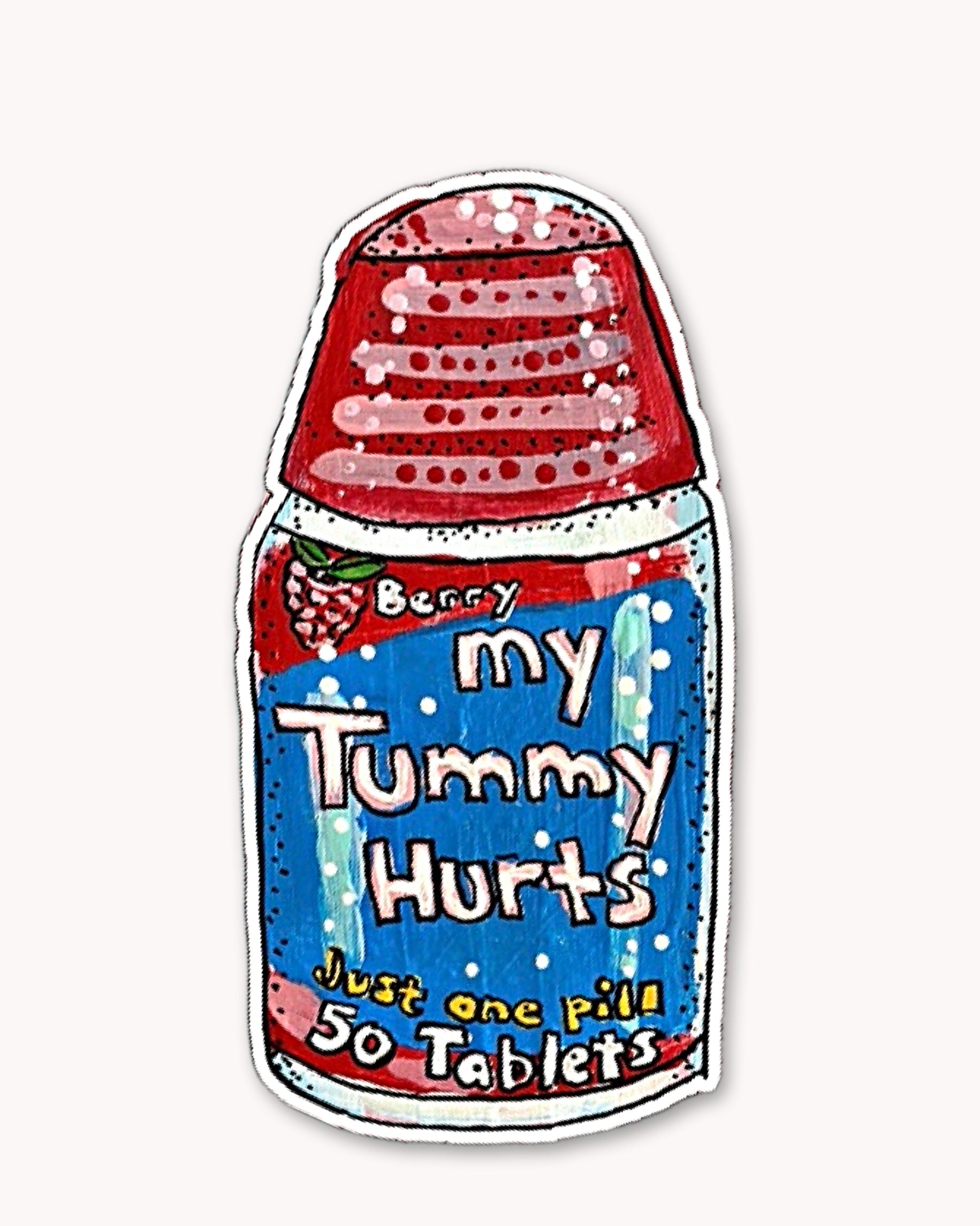 My Tummy Hurts Sticker