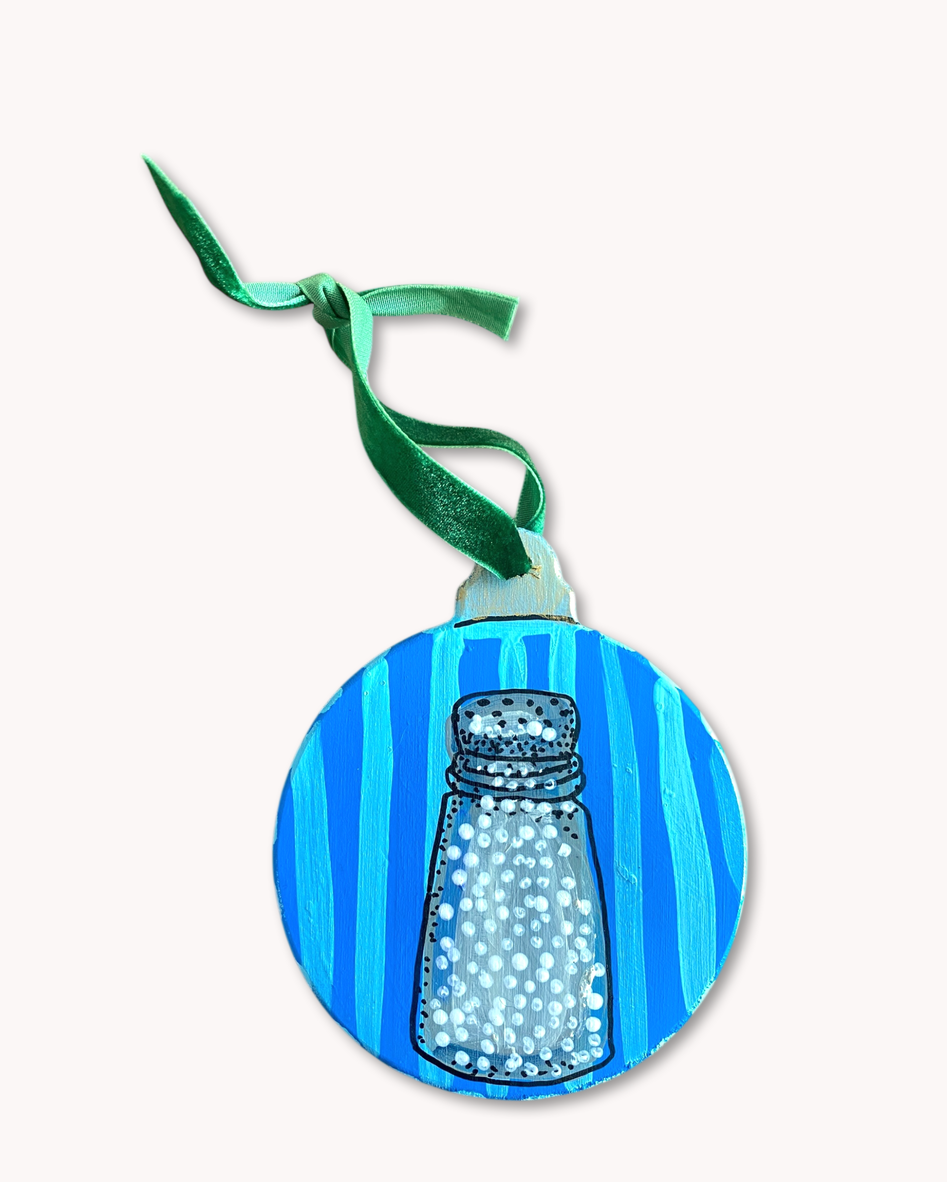 Blue Salt Hand Painted Ornament