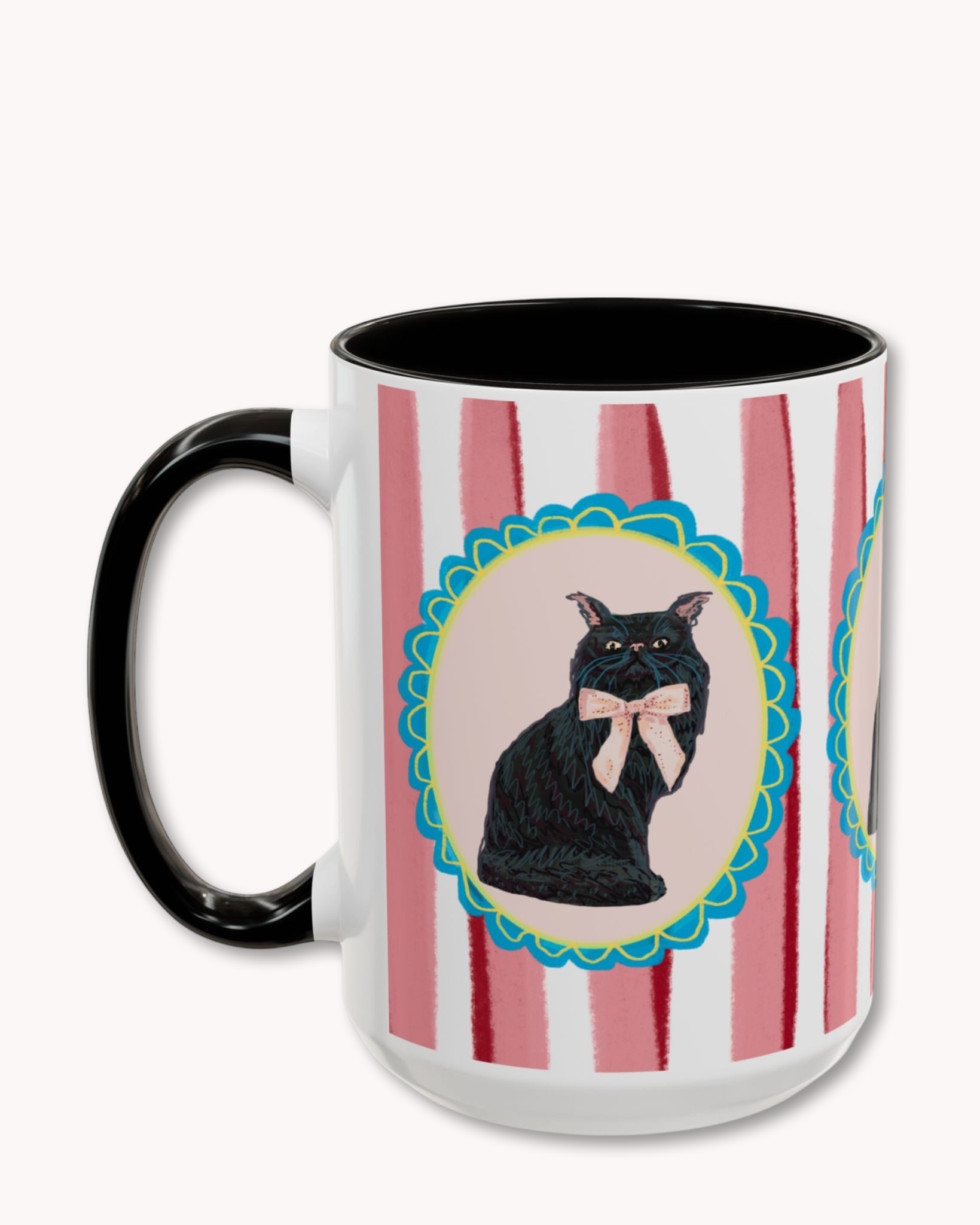Black Persian Cat Coffee Mug 15oz