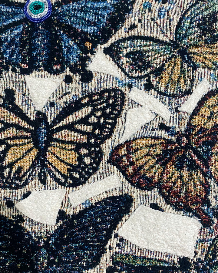 Cascades Butterly Species ( Fine Art Tapestry With Beaded Accent ) - Heather Freitas - fine art home deccor
