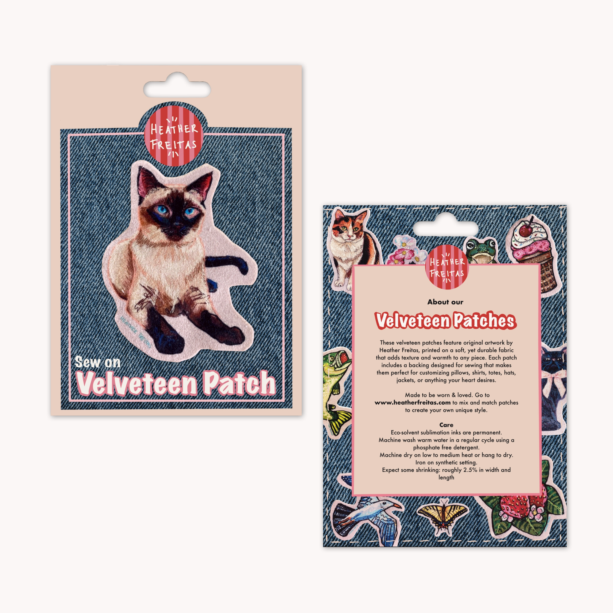 Siamese Cat - Sew On Velveteen Patch