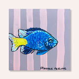 Blue Damsel Fish ( Mini Original Painting )