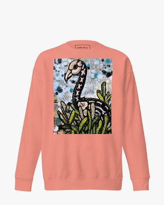 Punk Rock Flamingo Unisex Premium Sweatshirt