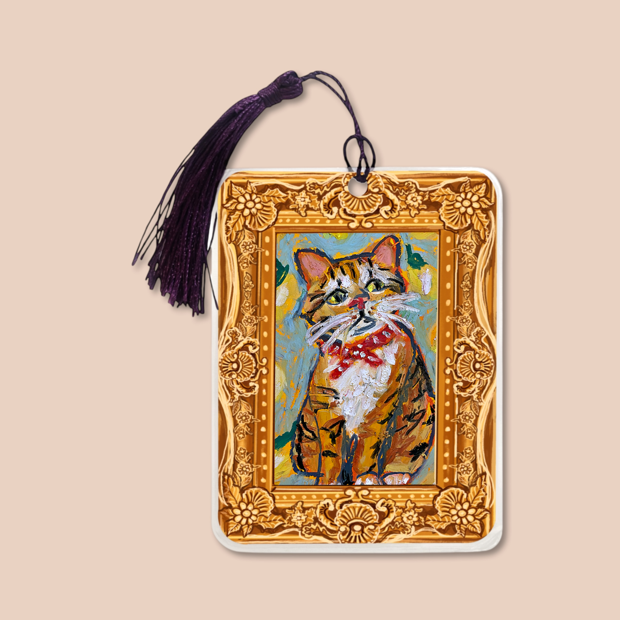 Lemon Cat Fine Art Painting Bookmark