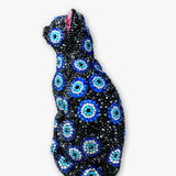 Black Cat Evil Eye Crystal Cat Sculpture - Heather Freitas - fine art home deccor