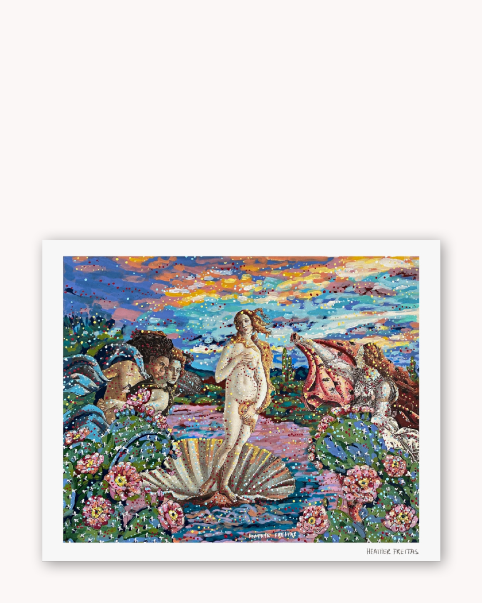 Desert Birth Of Venus Fine Art Print