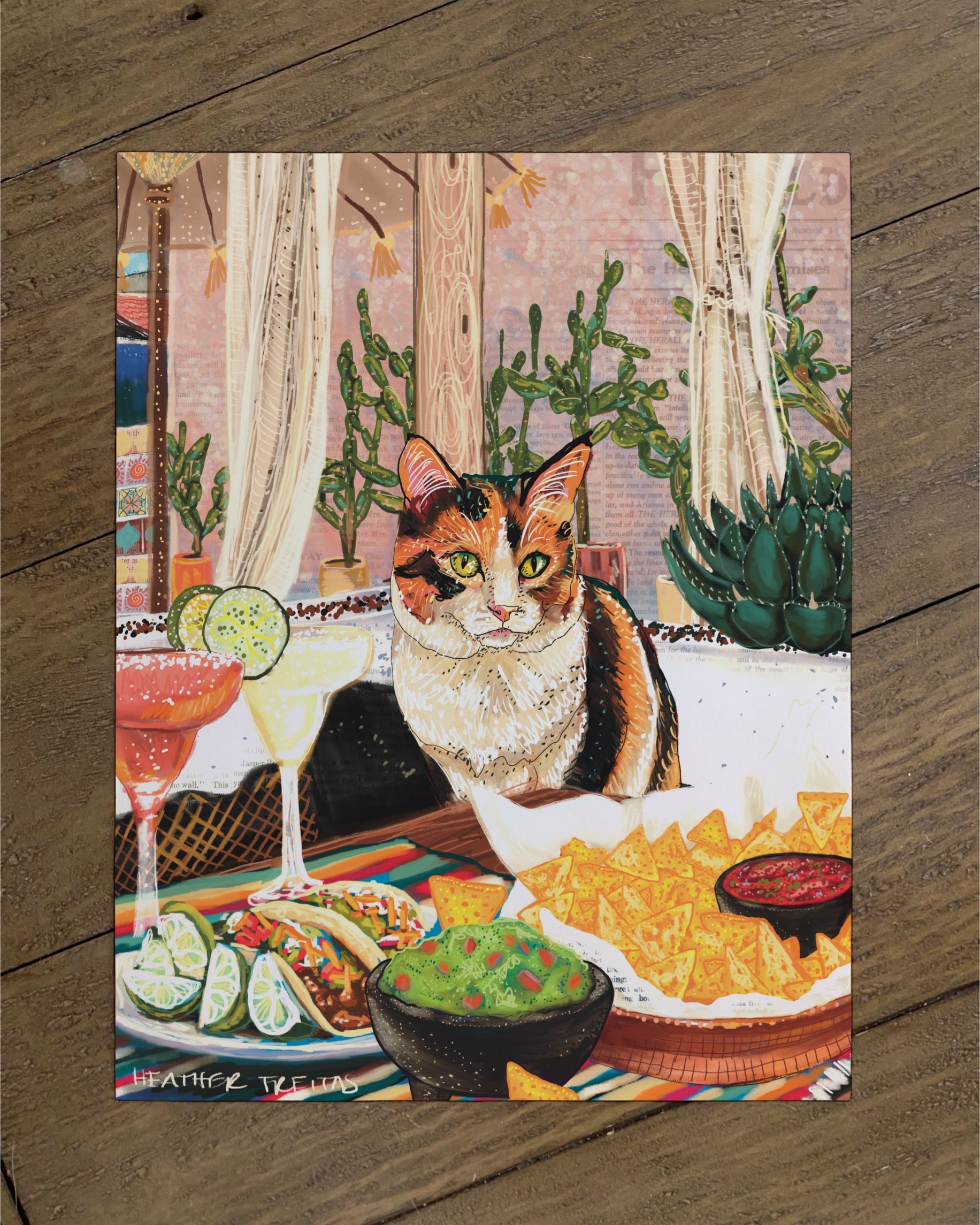 Calico - Build Your Own Fancy Feast Cat Paper Print