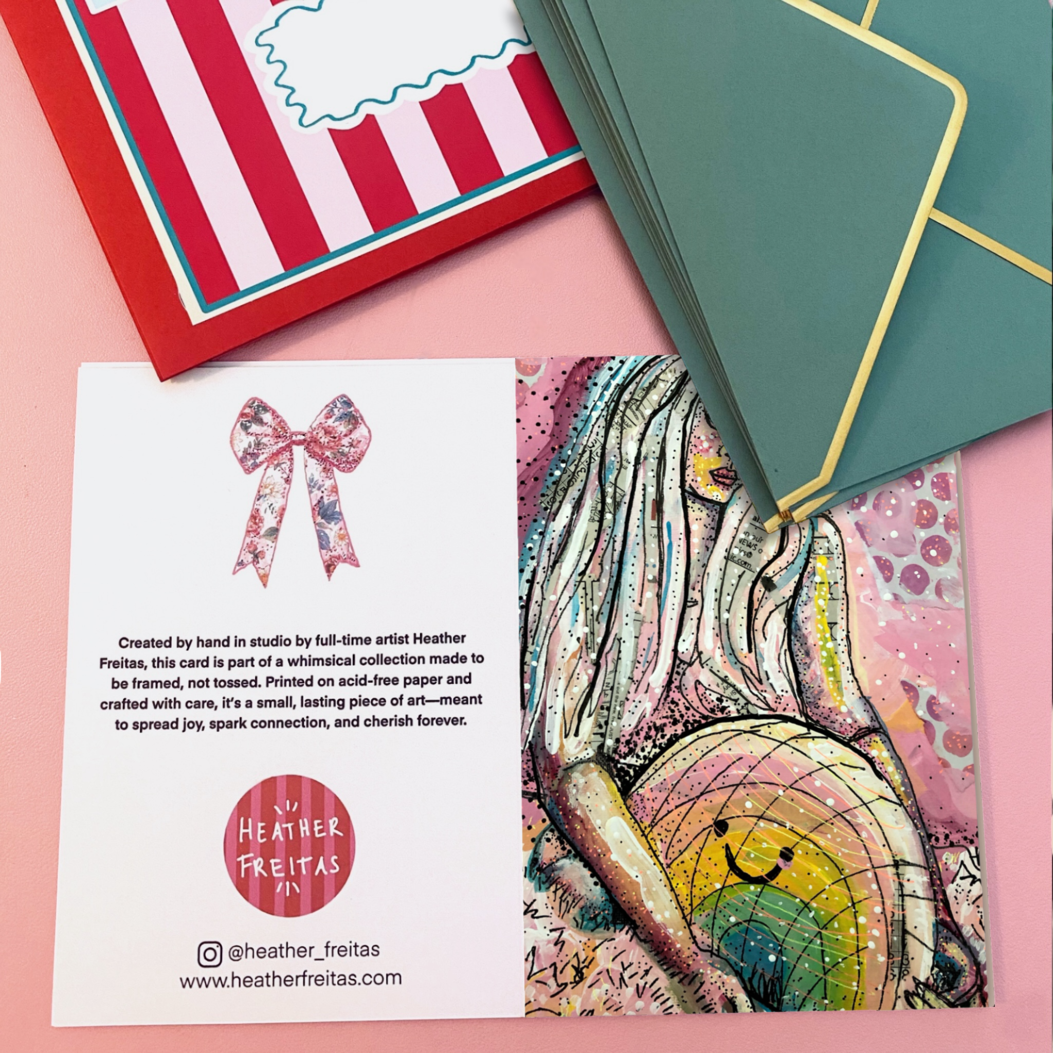 Rainbow Pillow - Greeting Card / Fine Art Print