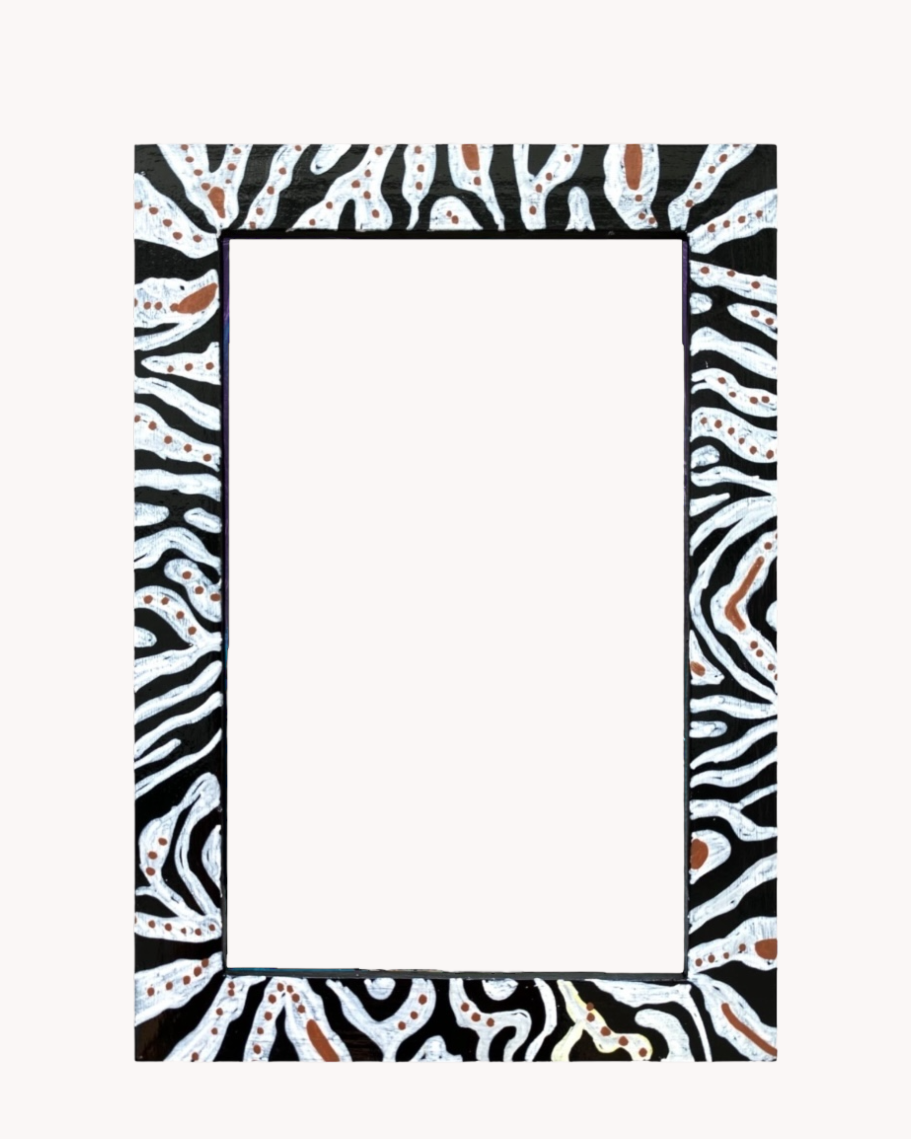 Zebra ( Hand Painted Frame 4x6 inch)