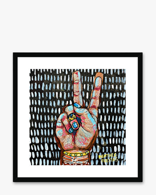 Peace, Love Galm Framed & Mounted Print