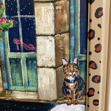 Crazy Cat Lady Club ( Original Painting - Painted Thrifted Painting )