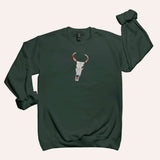 Hanging Cow Skull Unisex Crew Neck Sweatshirt