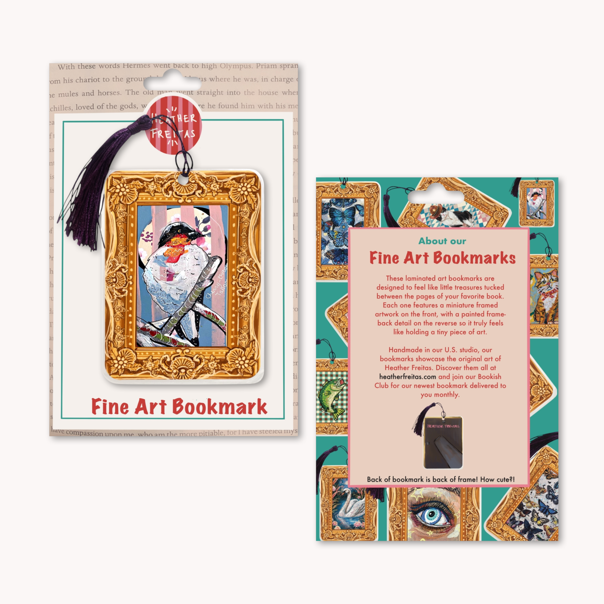 Cherry Throated Tanger Fine Art Painting Bookmark