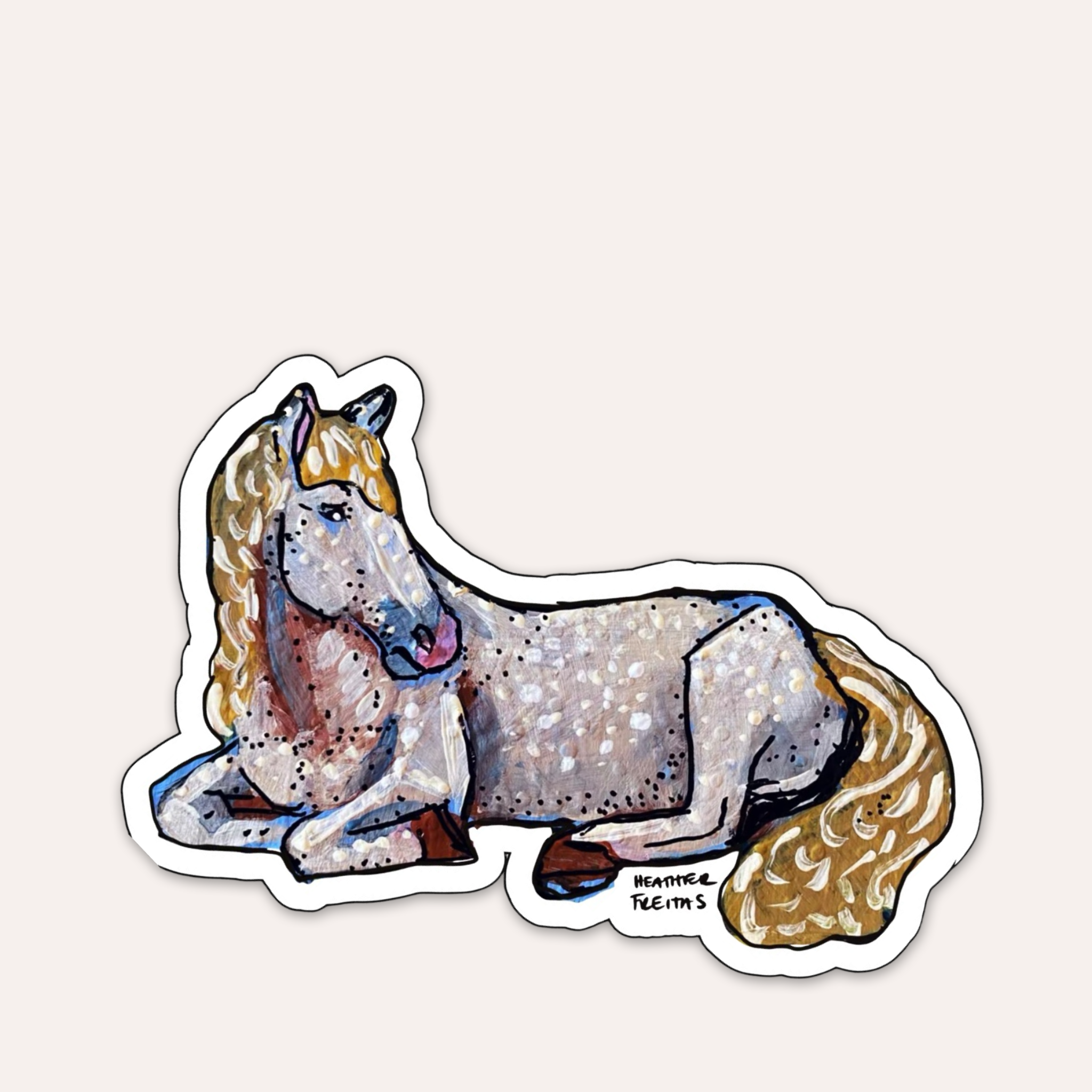 Resting Horse Sticker