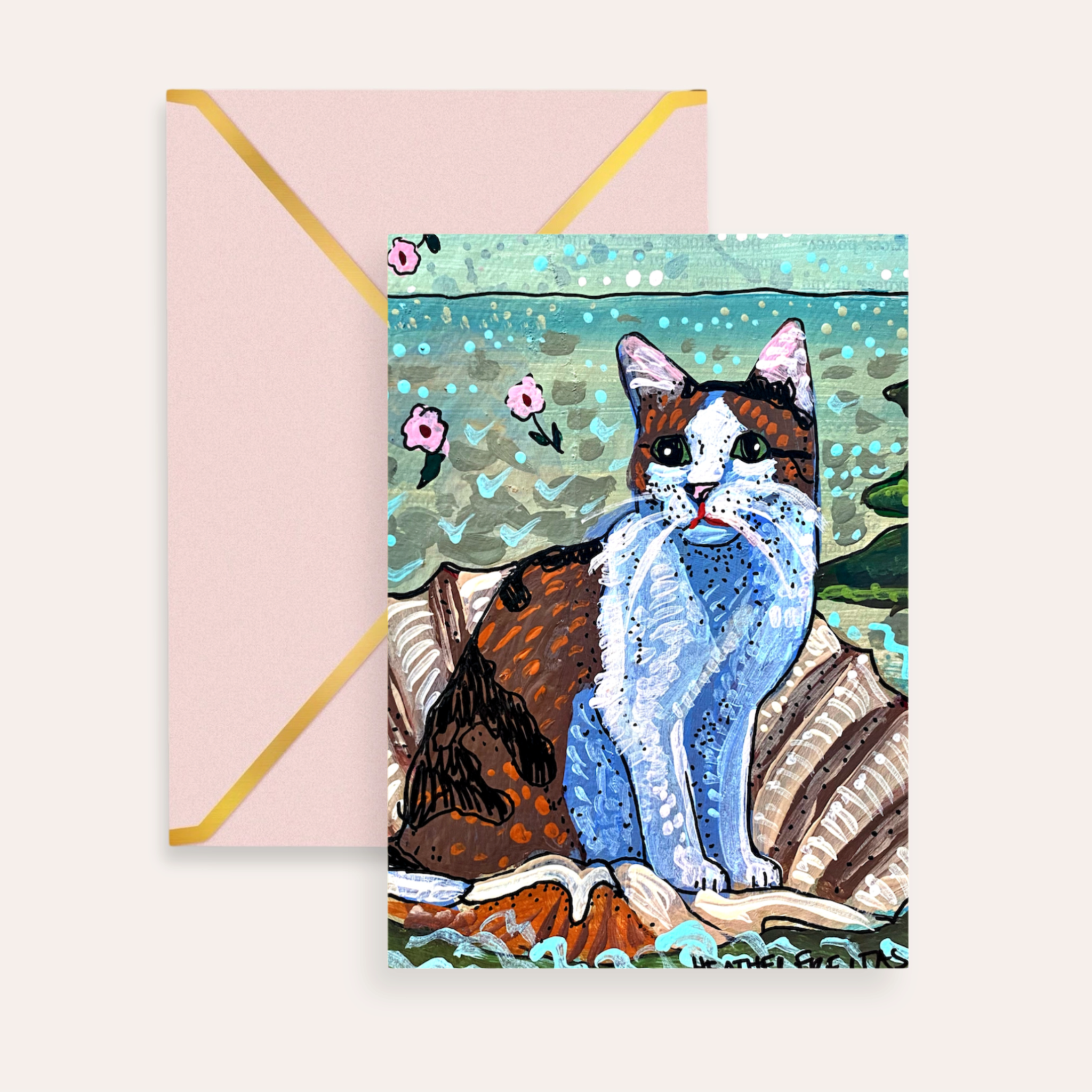 Venus Calico Cat Fine Art Greeting Card