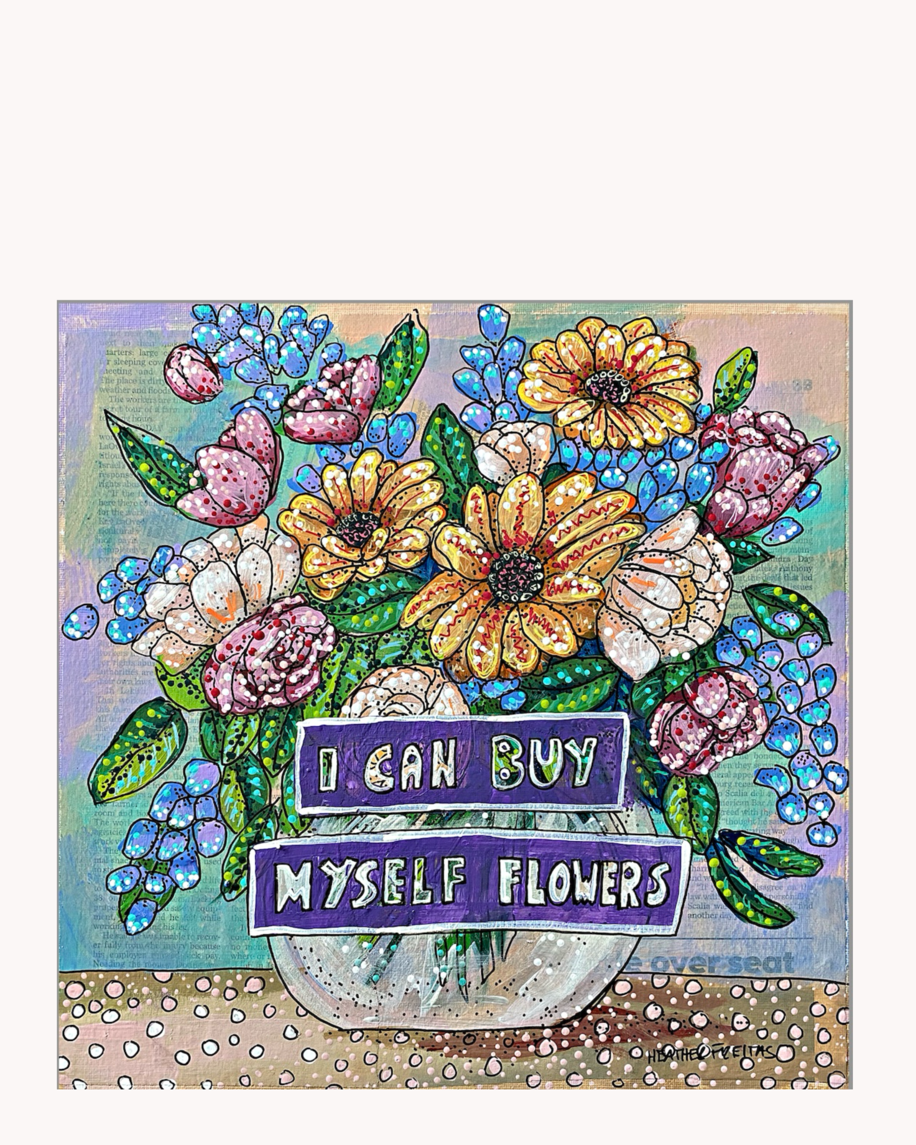 I Can Buy Myself Flowers Acrylic Tray