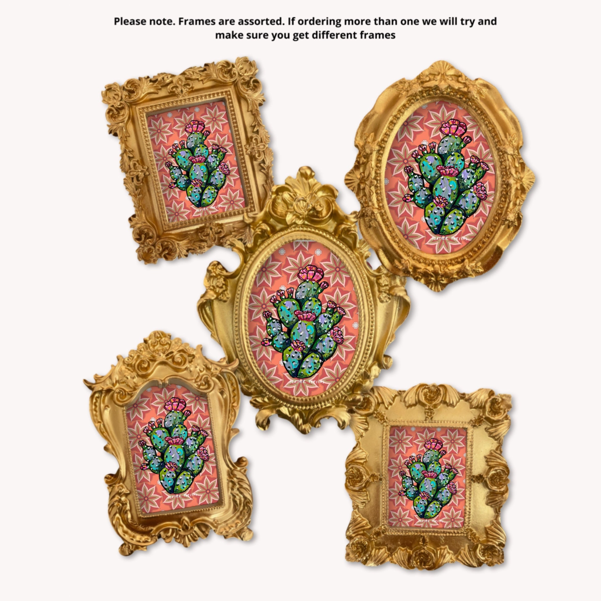 Cactus Framed Small Magnet