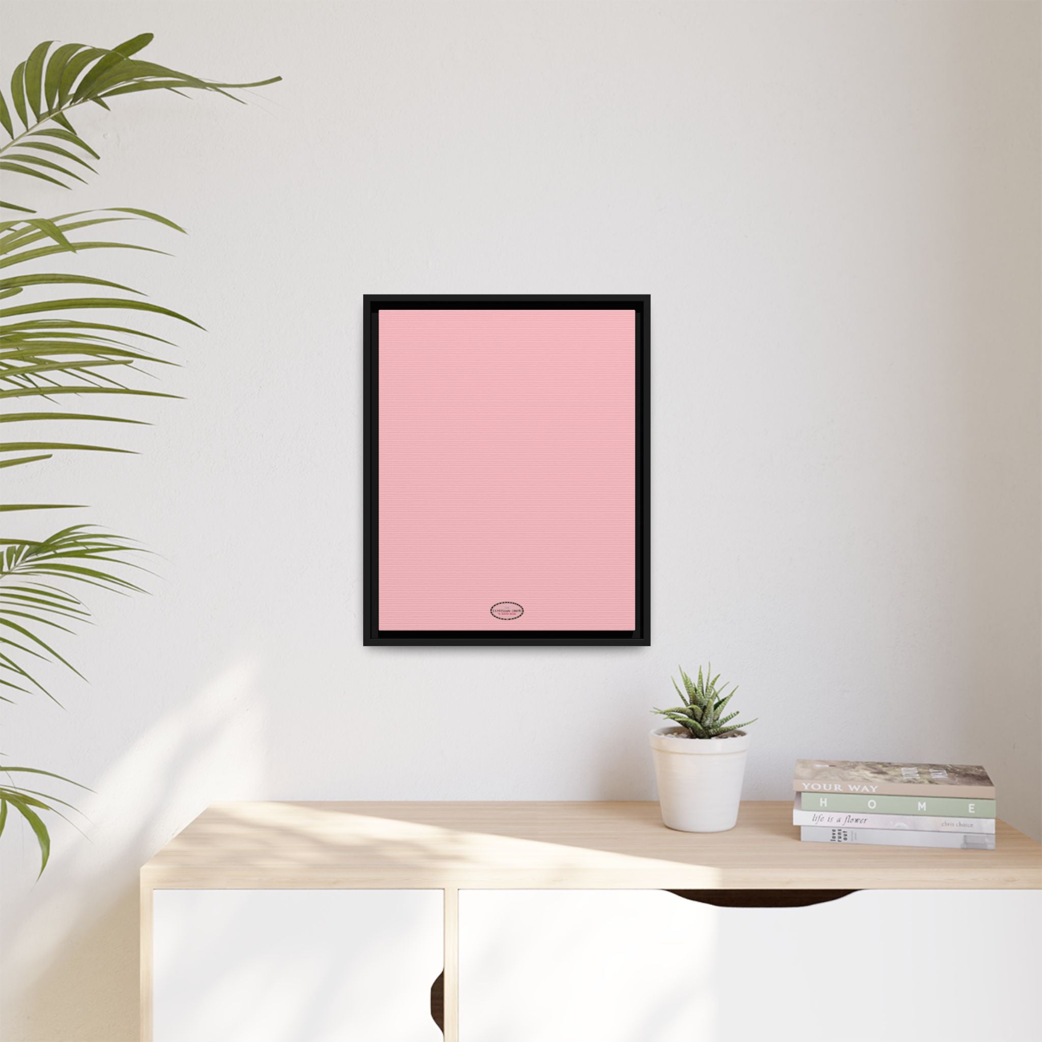 Pink Expressions Framed Canvas Print