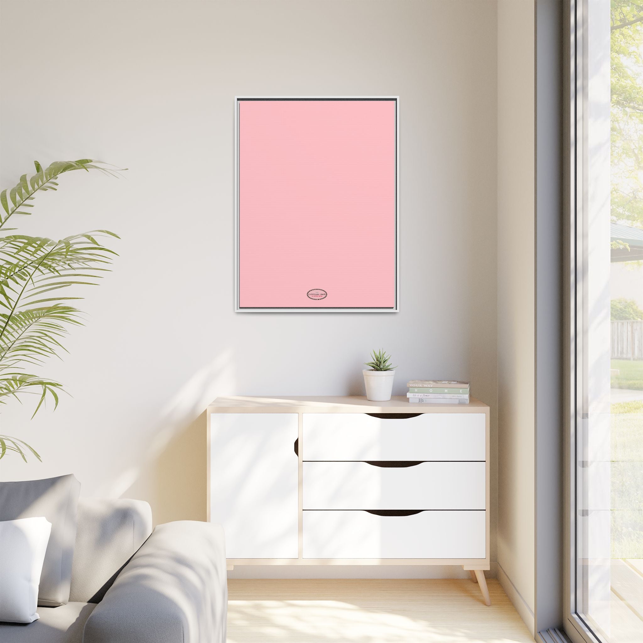 Pink Expressions Framed Canvas Print