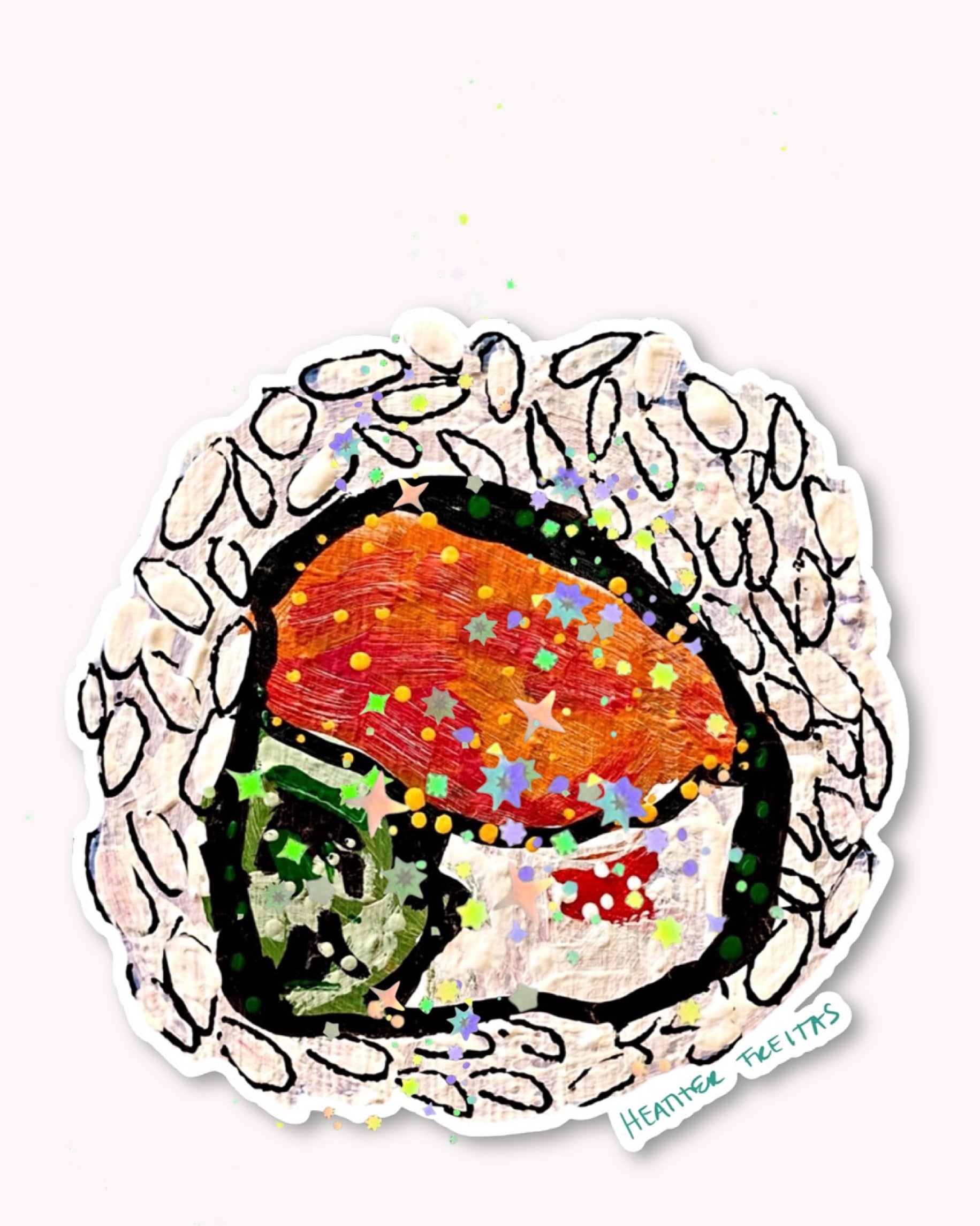 Philadelphia Roll Sushi Sticker