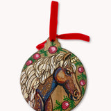 Unicorn & Wreath Hand Painted Ornament