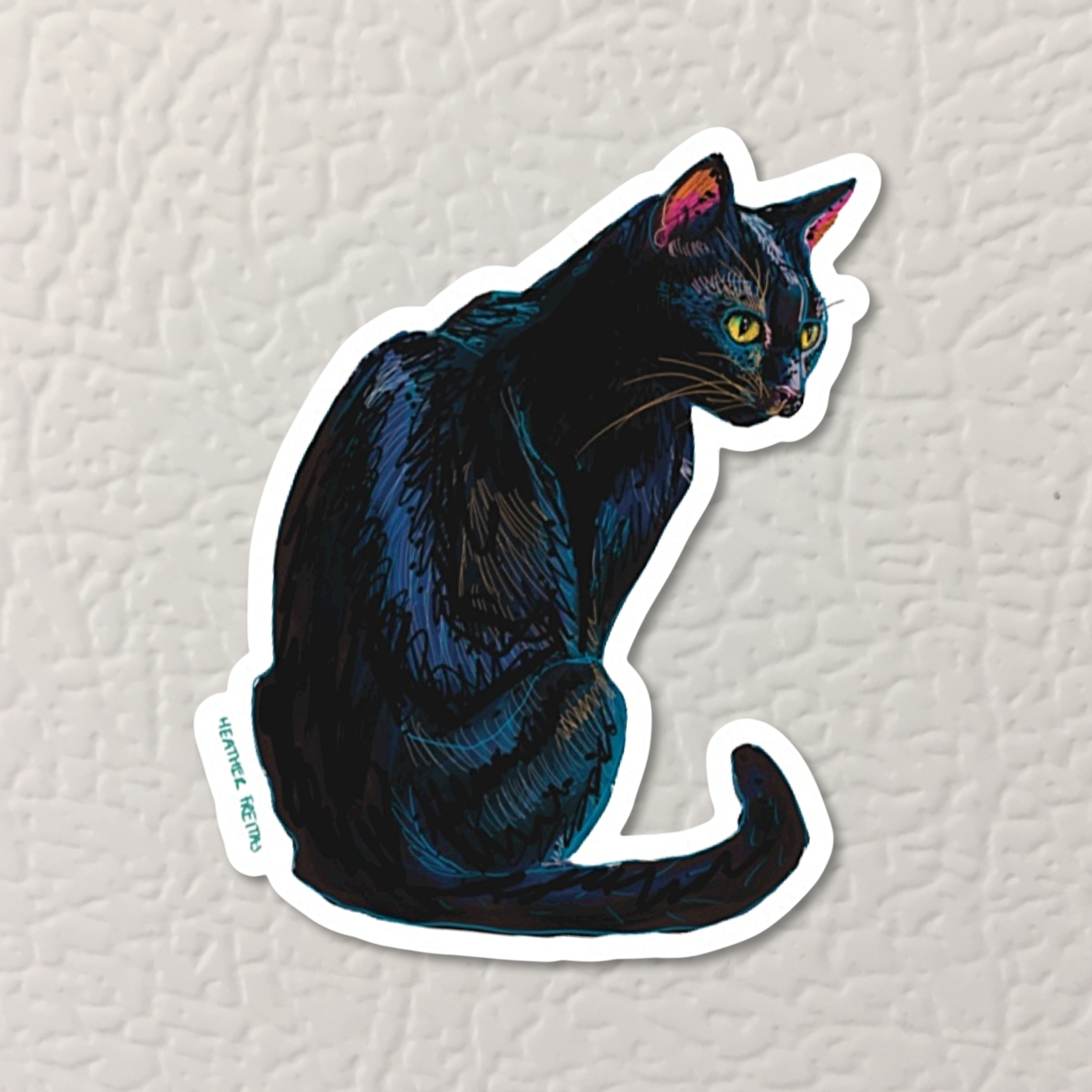 Black Cat Magnet ( Die-Cut )