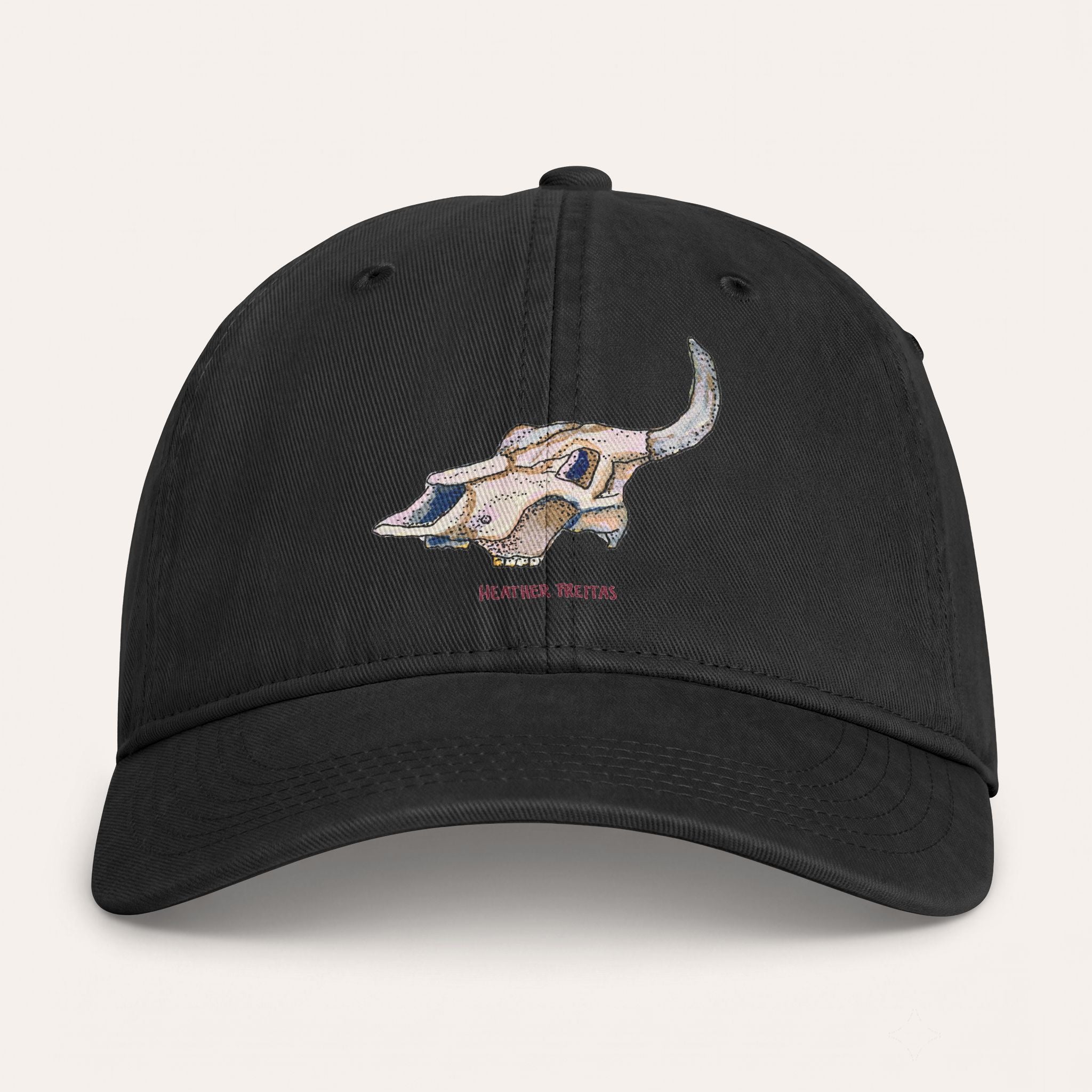 Cow Skull Washed Cotton Cap