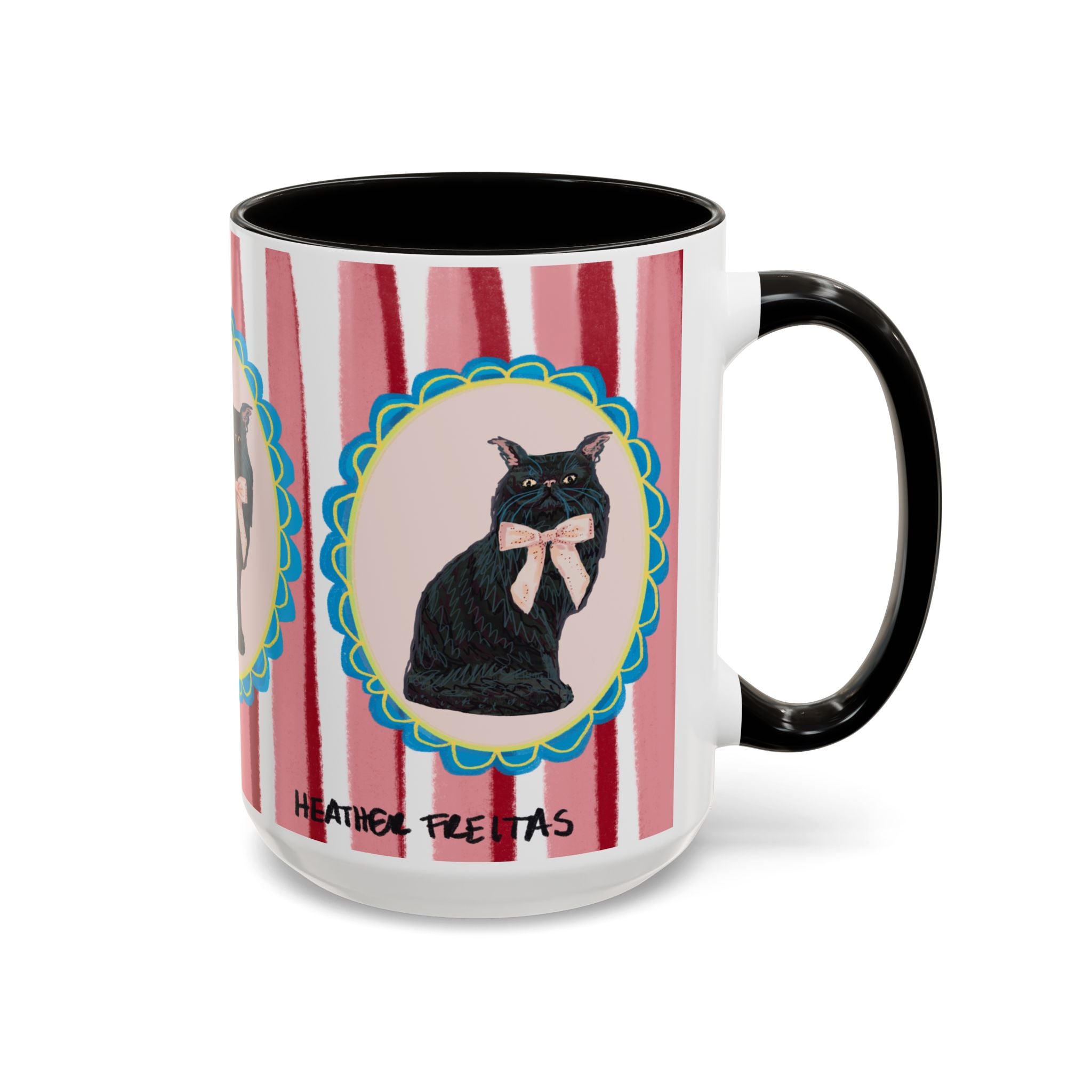 Black Persian Cat Coffee Mug 15oz