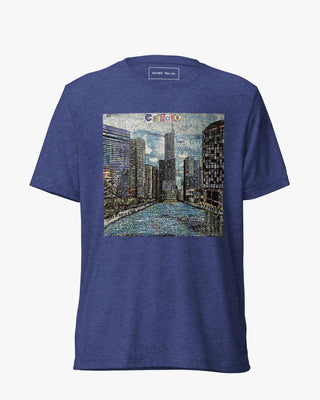 Chicago Unisex Short Sleeve T-shirt - Heather Freitas - fine art home deccor