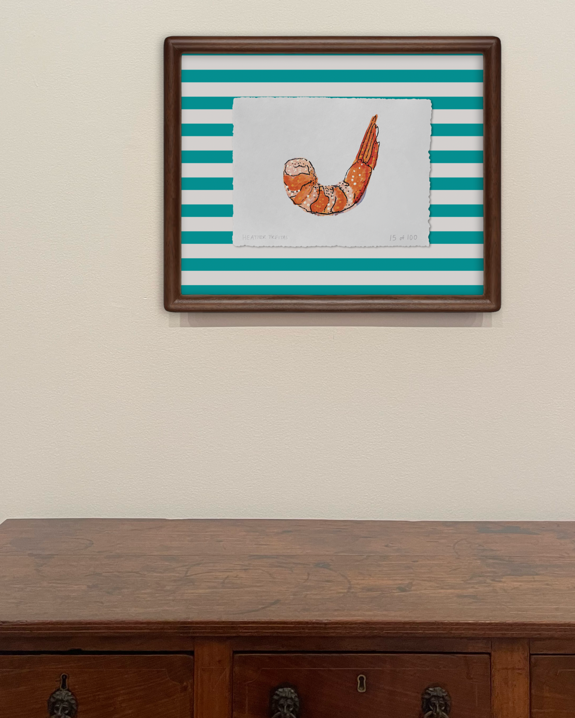 Shrimp Limited Edition Framed Print