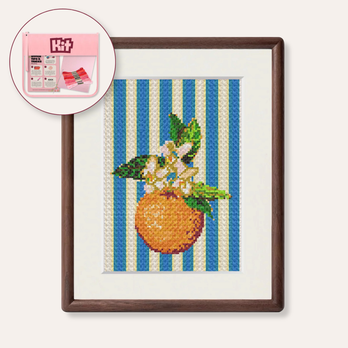 Orange Counted Cross Stitch Kit